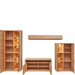 Wohnen Wohnwände<Wohnzimmer TV Anbauwand Möbelset - Amyonta (vierteilig)
