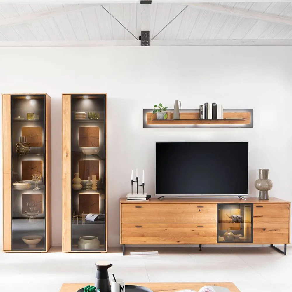 Wohnen Wohnwände<Wohnzimmer TV Wohnwand modern - Drinidad (vierteilig)