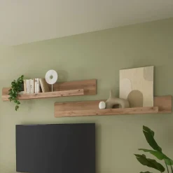 Wohnen Wohnwände<Wohnzimmer TV-Möbel-Set in Eiche - Brocus (vierteilig)