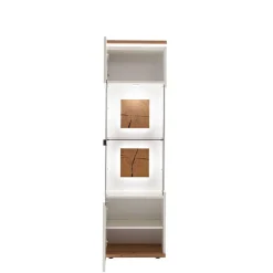 Wohnen Vitrinen<Wohnzimmer Vitrine in Soft White und Wildeiche - Yordyn