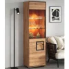 Wohnen Vitrinen<Wohnzimmer Vitrine mit Hirnholz Applikation - Shipper
