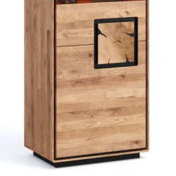 Wohnen Vitrinen<Wohnzimmer Vitrine mit Hirnholz Applikation - Shipper