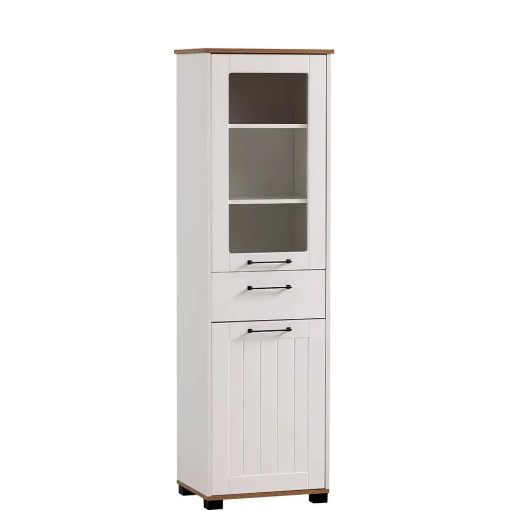 Wohnen Vitrinen<Wohnzimmer Vitrinenschrank in Weiß - Cabinda