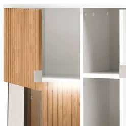 Wohnen Highboards|Vitrinen<Wohnzimmer Vitrinenschrank mit LED Beleuchtung - Miloris