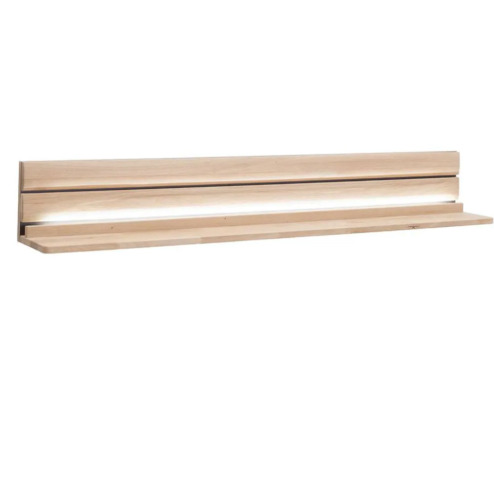 Wohnen Regale<Wohnzimmer Wandboard aus hellem Massivholz - Azzurian