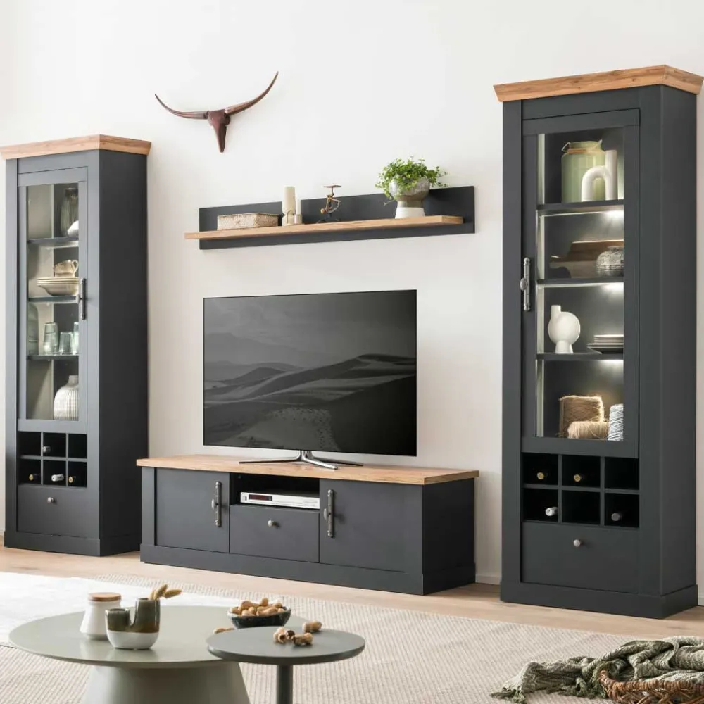 Wohnen Wohnwände<Wohnzimmer Wohnwand - Landhaus modern - Lionel (vierteilig)