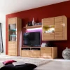 Wohnen Wohnwände<Wohnzimmer Wohnwand Athias aus Kernbuche (vierteilig)