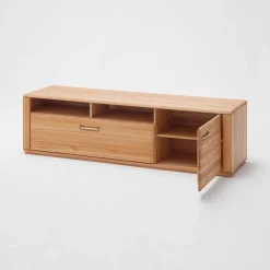 Wohnen Wohnwände<Wohnzimmer Wohnwand Athias aus Kernbuche (vierteilig)