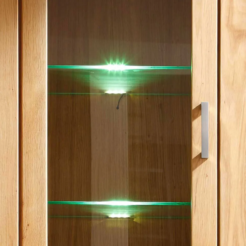 Wohnen Wohnwände<Wohnzimmer Wohnwand Ladressa aus Wildeiche geölt und gewachst (vierteilig)
