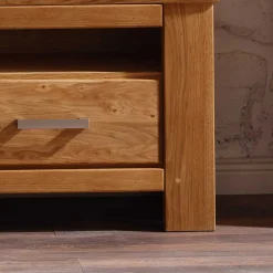 Wohnen Wohnwände<Wohnzimmer Wohnwand Ladressa aus Wildeiche geölt und gewachst (vierteilig)