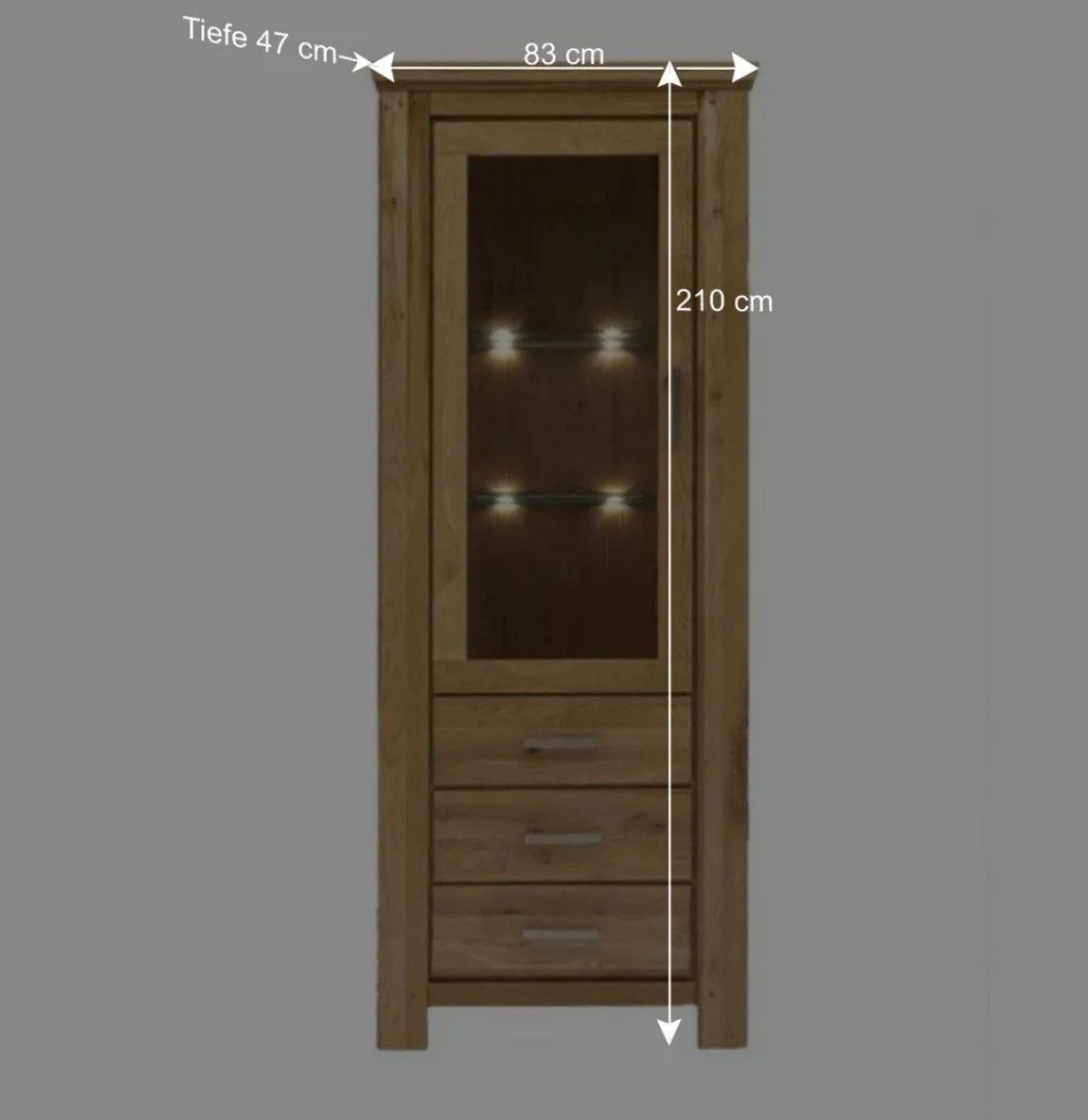 Wohnen Wohnwände<Wohnzimmer Wohnwand Ladressa aus Wildeiche geölt und gewachst (vierteilig)
