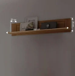 Wohnen Wohnwände<Wohnzimmer Wohnwand Ladressa aus Wildeiche geölt und gewachst (vierteilig)