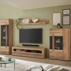 Wohnen Wohnwände<Wohnzimmer Wohnwand Möbelkombi - Brocus (vierteilig)