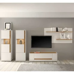 Wohnen Wohnwände<Wohnzimmer Wohnwand Set - Nonessia (vierteilig)