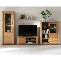 Wohnen Wohnwände<Wohnzimmer Wohnwand teilmassiv - Vlacoma (vierteilig)