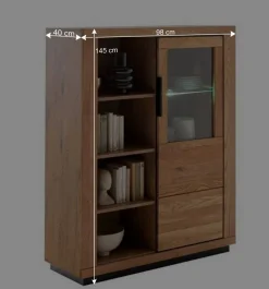 Wohnen Wohnwände<Wohnzimmer Wohnwand teilmassiv - Vlacoma (vierteilig)