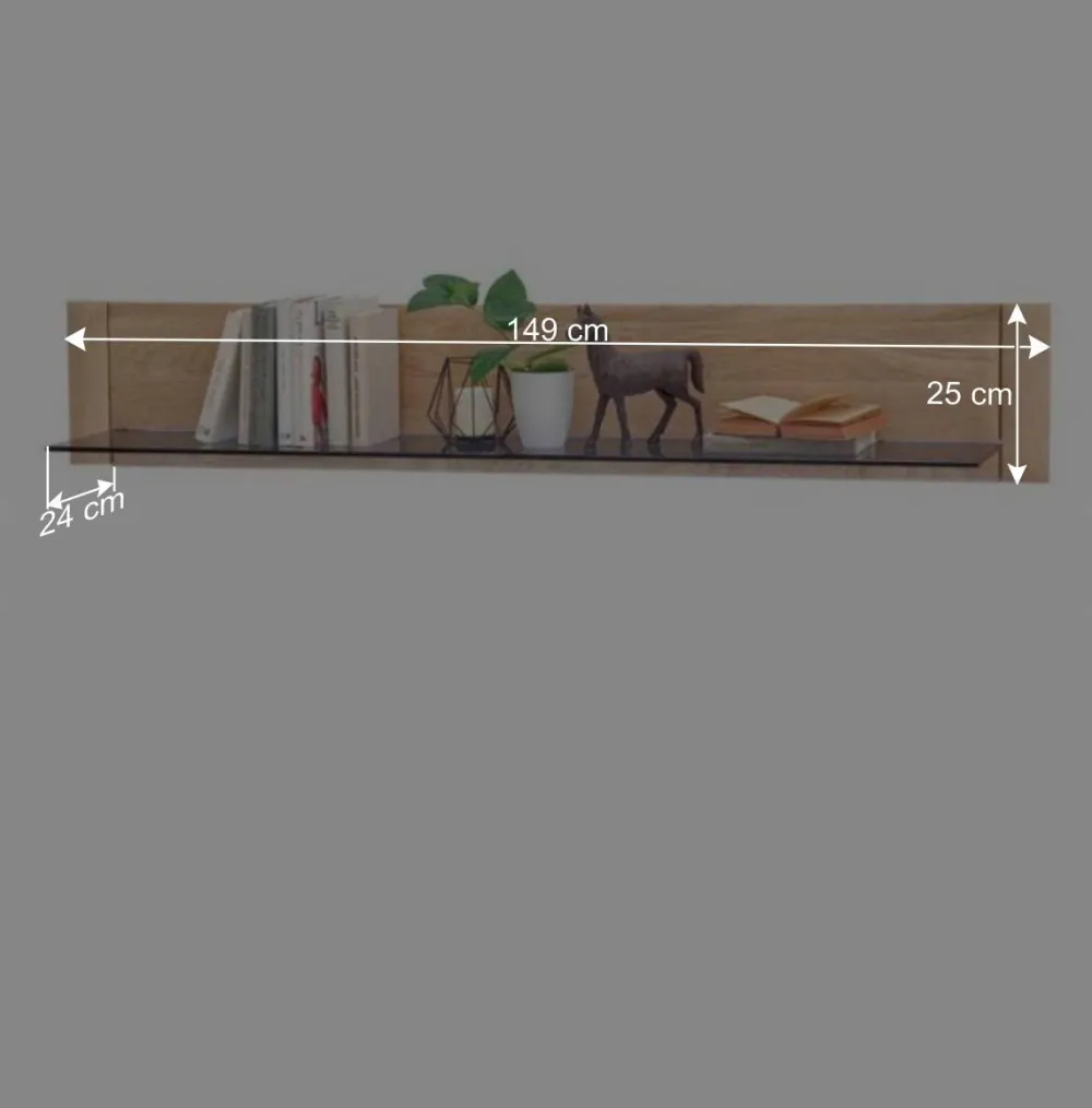 Wohnen Wohnwände<Wohnzimmer Wohnwand Vernella aus Massivholz (vierteilig)