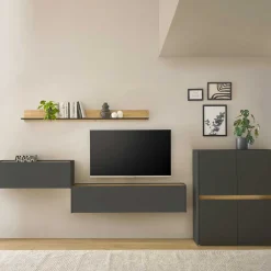 Wohnen Wohnwände<Wohnzimmer Wohnwandmöbel Kombi - Ahilav (vierteilig)