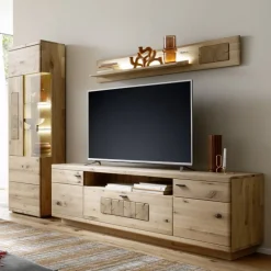 Wohnen Wohnwände<Wohnzimmer Wohnwandmöbel Set - Losiamos (dreiteilig)