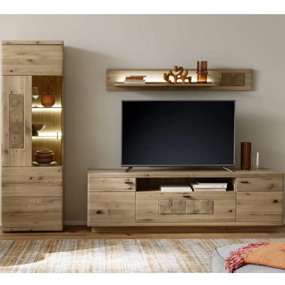 Wohnen Wohnwände<Wohnzimmer Wohnwandmöbel Set - Losiamos (dreiteilig)