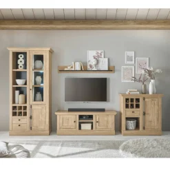 Wohnen Wohnwände<Wohnzimmer-Landhausmöbel Set - Hengas (vierteilig)