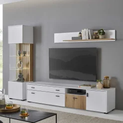 Wohnen Wohnwände<Wohnzimmermöbel Kombi zweifarbig - Nenaloro (dreiteilig)