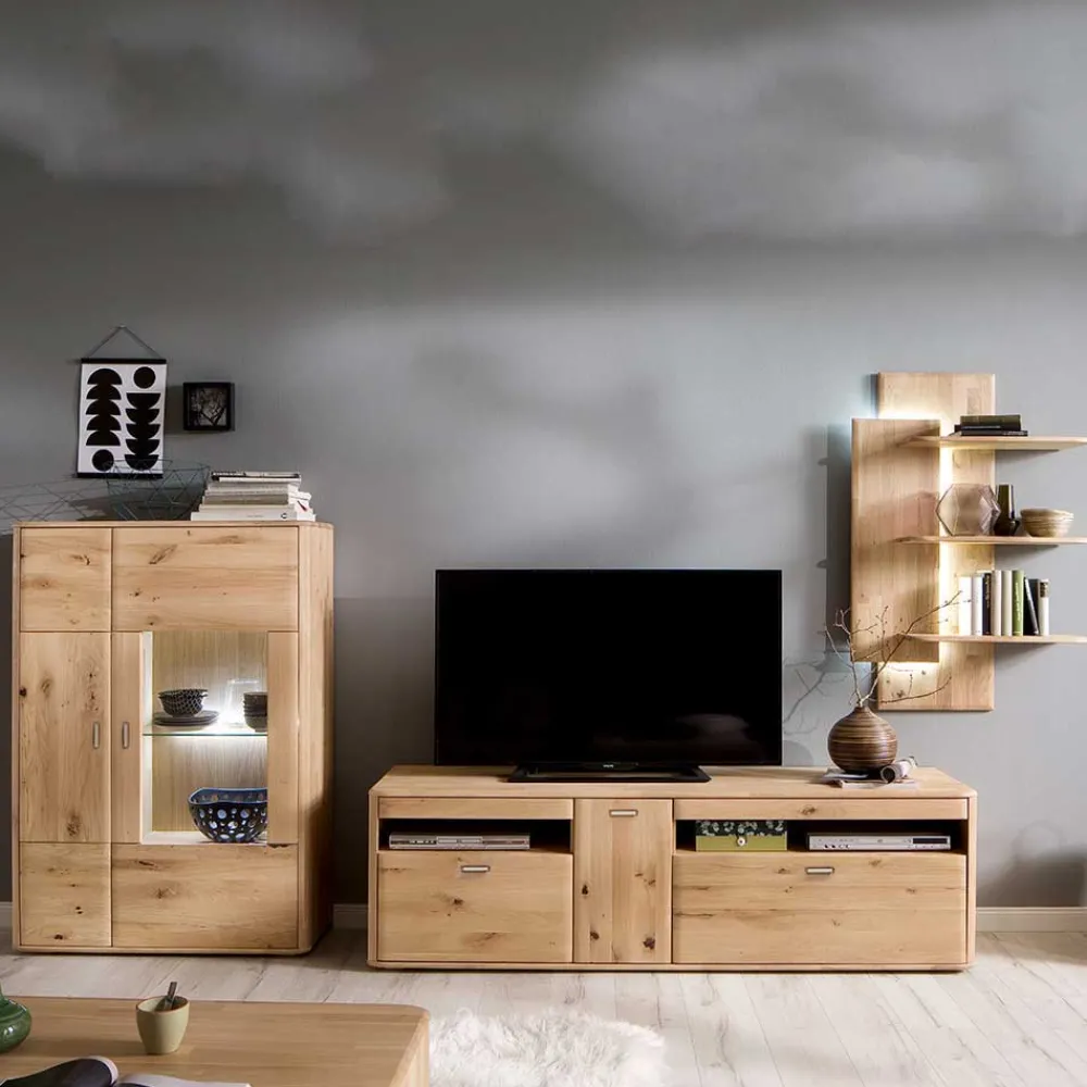 Wohnen Wohnwände<Wohnzimmermöbel Set aus Holz - Destal (dreiteilig)