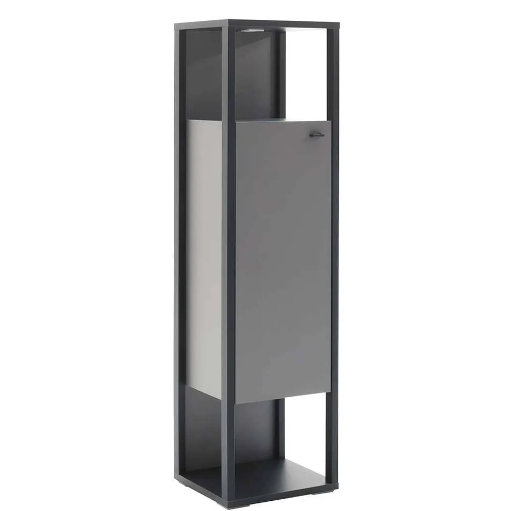Wohnen Wohnwände<Wohnzimmermöbel TV Wand in Grau - Ridona (dreiteilig)