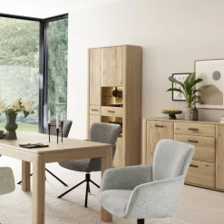Wohnen Vitrinen<Wohnzimmerschrank in Asteiche Hell - Jevedaz