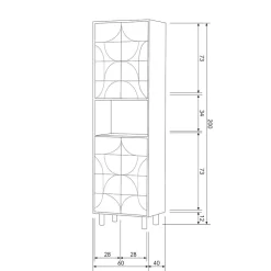 Wohnen Vitrinen<Wohnzimmerschrank in Walnussfarben - Luisa