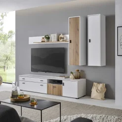 Wohnen Wohnwände<Wohnzimmerschrank Kombi modern - Nenaloro (vierteilig)