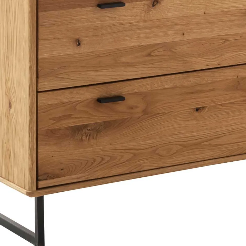 Wohnen Schränke<Wohnzimmerschrank mit Glas Einsatz - 100x186x38 - Flacona