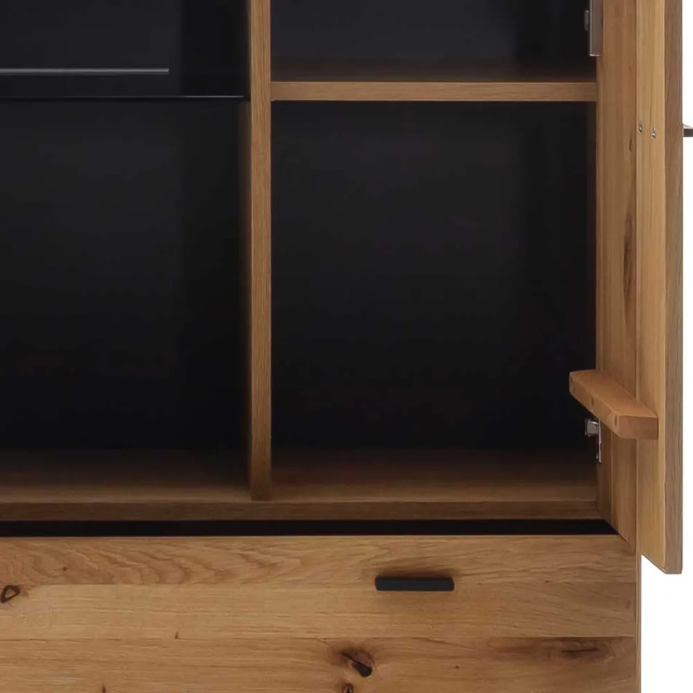 Wohnen Schränke<Wohnzimmerschrank mit Glas Einsatz - 100x186x38 - Flacona