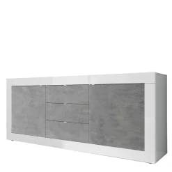 Wohnen Wohnwände<Wohnzimmerschränke in Beton Optik - Narandu (zweiteilig)
