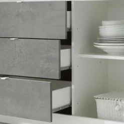Wohnen Wohnwände<Wohnzimmerschränke in Beton Optik - Narandu (zweiteilig)