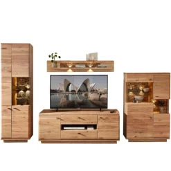Wohnen Wohnwände<Wohnzimmerschränke und Regal Set - Cassna (vierteilig)