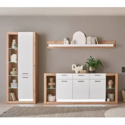 Wohnen Wohnwände<Wohnzimmerschränke und Wandboard Set - Adejano (dreiteilig)