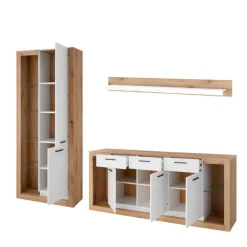 Wohnen Wohnwände<Wohnzimmerschränke und Wandboard Set - Adejano (dreiteilig)