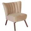 Wohnen Sessel<Wohnzimmersessel in Beige und Nussbaum - Boldo