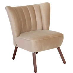 Wohnen Sessel<Wohnzimmersessel in Beige und Nussbaum - Boldo