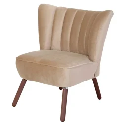 Wohnen Sessel<Wohnzimmersessel in Beige und Nussbaum - Boldo