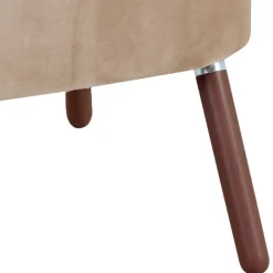 Wohnen Sessel<Wohnzimmersessel in Beige und Nussbaum - Boldo