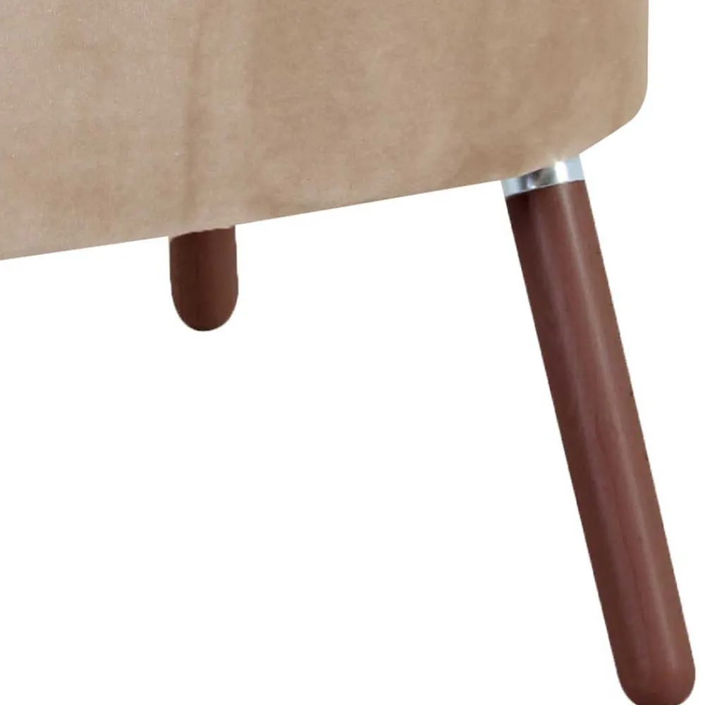 Wohnen Sessel<Wohnzimmersessel in Beige und Nussbaum - Boldo