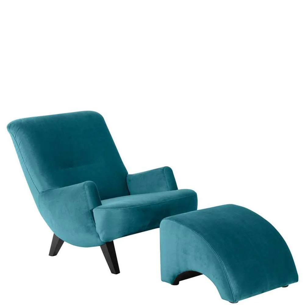 Wohnen Sessel<Wohnzimmersessel in Blau und Schwarz - Frunz