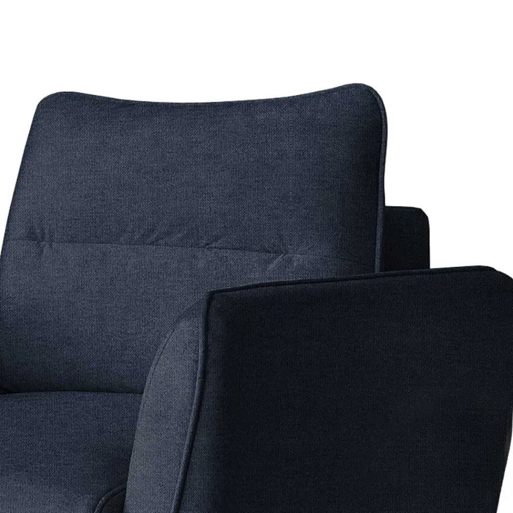 Wohnen Sessel<Wohnzimmersessel in Blaugrau Velours - Chiyom