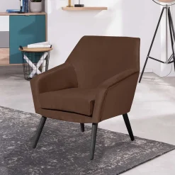 Wohnen Sessel<Wohnzimmersessel in Braun und Schwarz - Ian