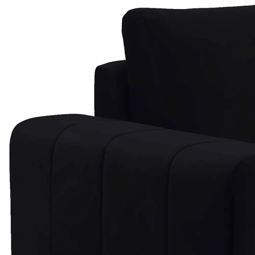 Wohnen Sessel<Wohnzimmersessel in Schwarz Samt - Graland