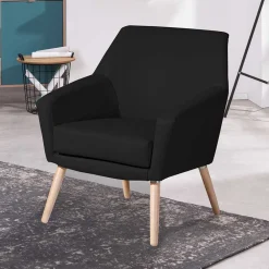 Wohnen Sessel<Wohnzimmersessel in Schwarz Kunstleder - Ciabeta