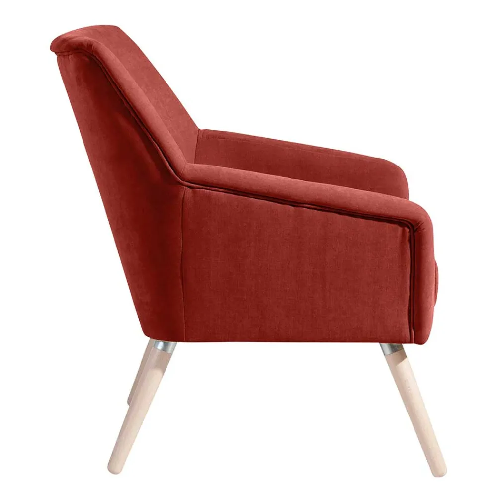 Wohnen Sessel<Wohnzimmersessel in Terracotta Velours - Emjada