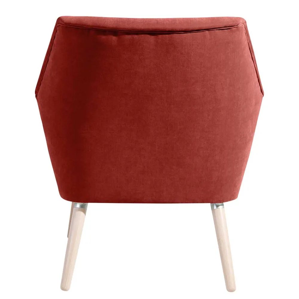 Wohnen Sessel<Wohnzimmersessel in Terracotta Velours - Emjada